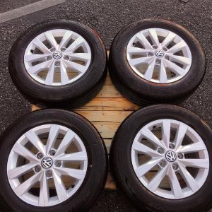 16" vw t5 t6 t6.1 alloy wheels with hankook tyres