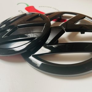 VW gloss grille badges