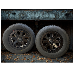 warlord rhino black wheel tyre VW