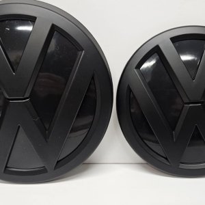 matte black caddy mk4 front and rear badges