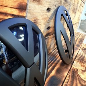 t5, vw, volkswagen, badge, matte black, decor, van transformation